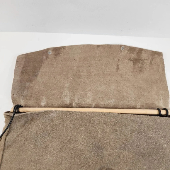 Handmade Leather Beaded Purse Handbag - Picture 7 of 13